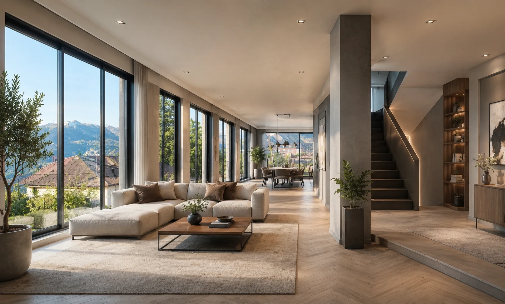Interior visualisation showing a potential completed Avlabari living space