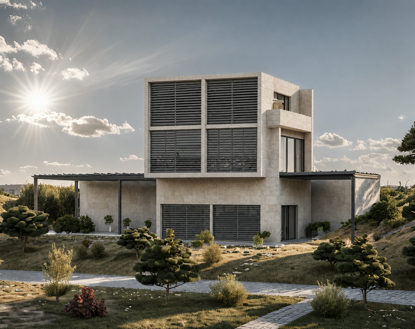 Front architectural visualization of the Lisi Lake Estates permitted design